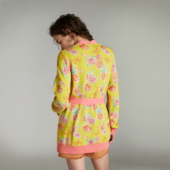 Aldo Martins | Marguerite Yellow Floral Cardigan Sweater | NWT - Picture 4 of 9